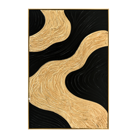 Decoratiuni - WALL PAINTING 3D SEDIMENT HM4548.01 BEIGE PS FRAME-HANDMADE SHAPES 62x4,5Χ92Hcm.