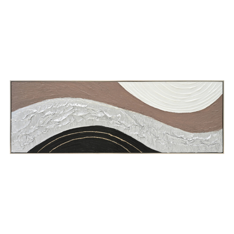 Tablouri pe panza / Canvas - WALL PAINTING ABSTRACT HM4552.02 BEIGE PS FRAME-CANVAS-HANDMADE 152x4.5x52Hcm.