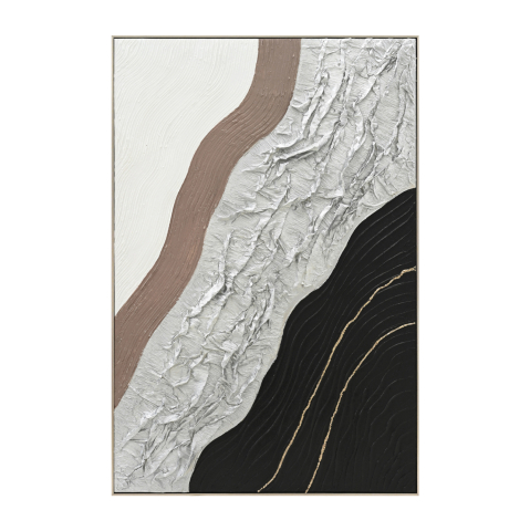 Tablouri pe panza / Canvas - WALL PAINTING ABSTRACT HM4553.02 BEIGE PS FRAME-CANVAS-HANDMADE 82x4.5x122Hcm.