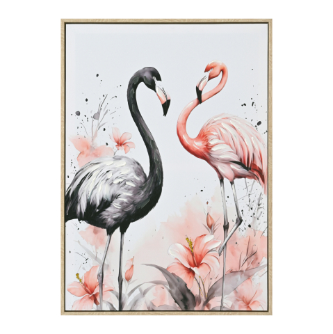 Tablouri pe panza / Canvas - WALL PAINTING FLAMINGOS HM4562 BEIGE PS FRAME-PRINTED CANVAS 52.5x2.8x72.5Hcm.