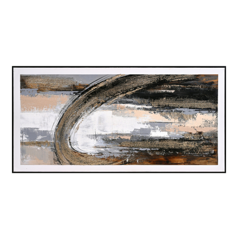 Decoratiuni - WALL PAINTING HM4538 WITH BLACK PS FRAME-CANVAS WITH ABSTRACT IMAGE 72x4,5x142Hcm.