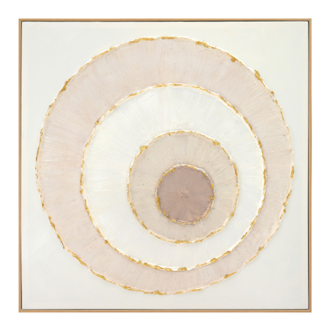 Tablouri pe panza / Canvas - WALL PAINTING HM4559 WITH BEIGE PS FRAME-CANVAS CIRCLES 82x4,5x82Hcm.