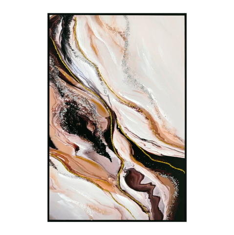 Tablouri pe panza / Canvas - WALL PAINTING HM4560 BLACK PS FRAME-PRINTED CANVAS ABSTRACT 62x4x92Hcm.
