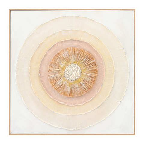 Tablouri pe panza / Canvas - WALL PAINTING HM4577 WITH BEIGE PS FRAME-CANVAS CIRCLES 82x4,5x82Hcm.