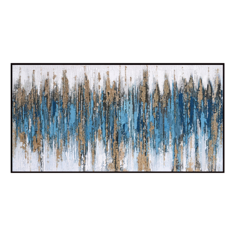Tablouri pe panza / Canvas - WALL PAINTING SEDIMENT (BLUE) HM4574.02 BEIGE PS FRAME-CANVAS 142x4.5x72Hcm.