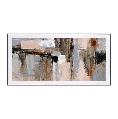 Decoratiuni - WALL PAINTING SEDIMENT HM4551 BLACK PS FRAME-CANVAS 142x4.5x72Hcm.