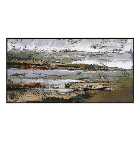 Tablouri pe panza / Canvas - WALL PAINTING SEDIMENT HM4575.01 BLACK PS FRAME-CANVAS 142x4.5x72Hcm.