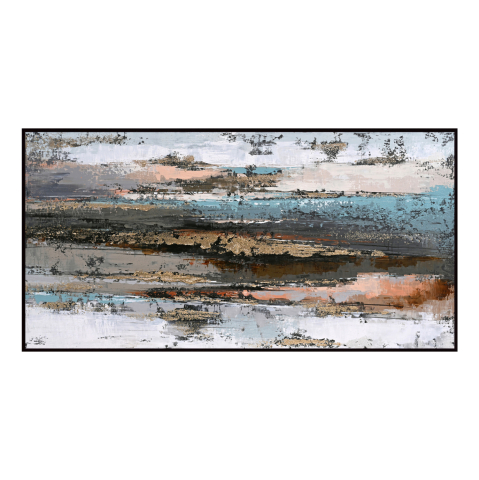 Tablouri pe panza / Canvas - WALL PAINTING SEDIMENT HM4575.02 BLACK PS FRAME-CANVAS 142x4.5x72Hcm.