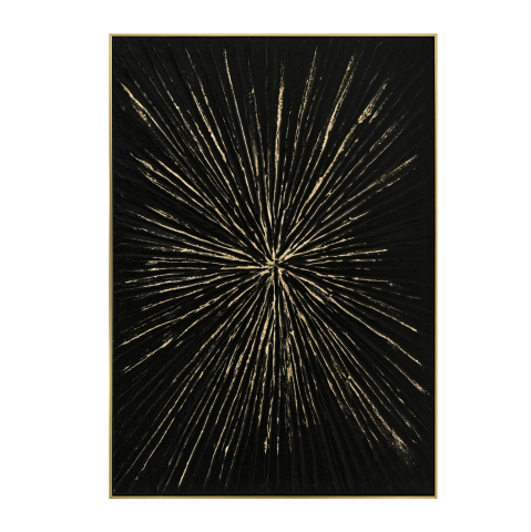 Decoratiuni - WALL PAINTING STELLON HM4549 BEIGE PS FRAME-BLACK CANVAS-HANDMADE 72x4,5x102Hcm.