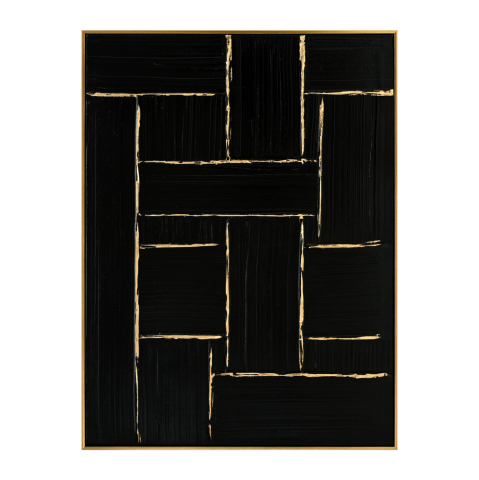 Decoratiuni - WALL PAINTING STELLON HM4550 BEIGE PS FRAME-BLACK CANVAS-HANDMADE 62x4,5x82Hcm.