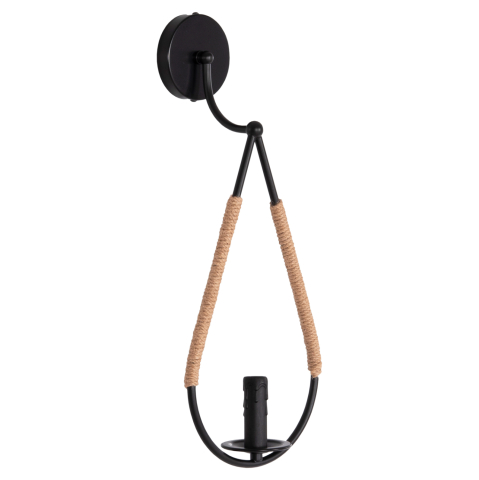 Iluminat de perete - WALL SCONCE DROPLET HM4482 METAL-HEMP ROPE [E14] 21x15x50Hcm.