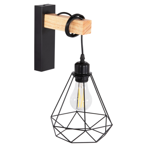 Iluminat de perete - WALL SCONCE GROB HM4474 METAL-WOOD 20x26x38.5Hcm.