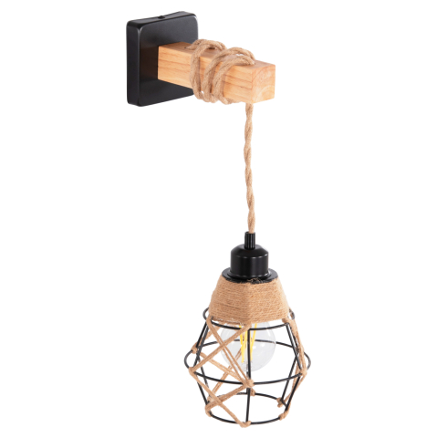 Iluminat de perete - WALL SCONCE KINAN HM4466 METAL-ROPE 15.5x21x44Hcm.