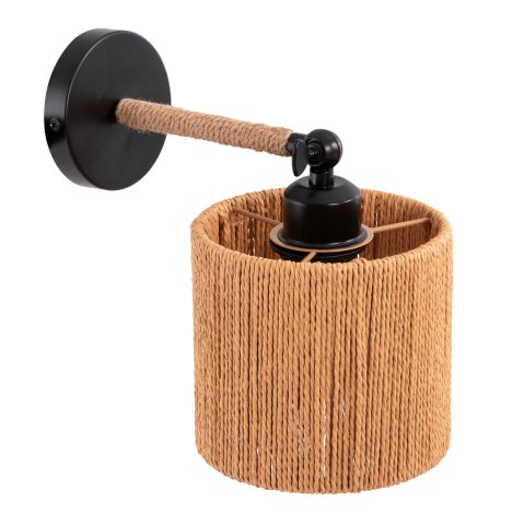 Iluminat de perete - WALL SCONCE LANT HM4476 METAL BASE-HEMP ROPE- [E27] 15x15x35-23Hcm.