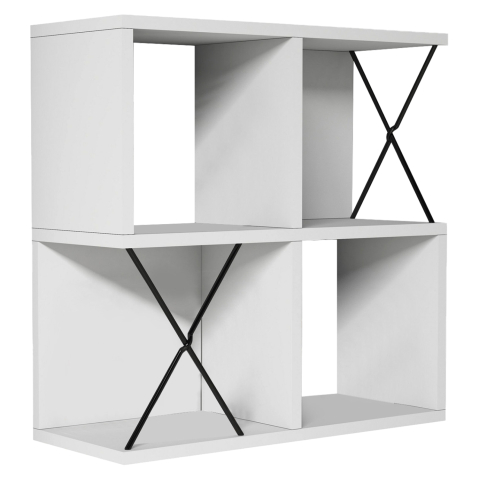 Rafturi de perete - WALL SHELF HM9520.03 MELAMINE IN WHITE COLOR 60x24x60Hcm.