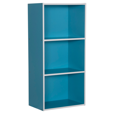 Rafturi de perete - WALL SHELF RACK CUBICON HM9941.05 MELAMINE IN BLUE-WHITE 38,5x23,5x80Hcm.