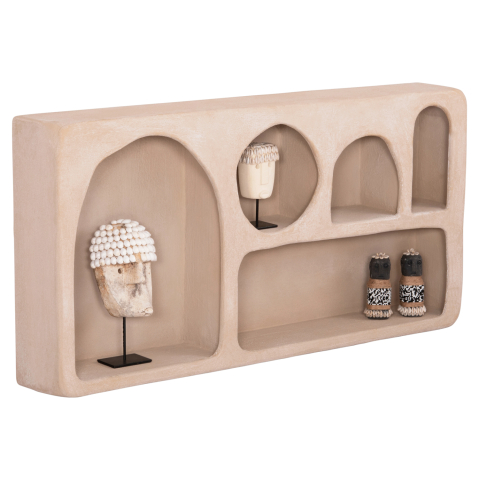 Rafturi de perete - WALL SHELF SERIES SANTORINI HM18063.02 MDF IN BROWN 120x18x60Hcm.