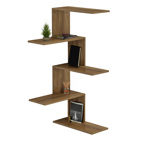 Rafturi de perete - WALL SHELVES RORY HM8931.12 MELAMINE IN NATURAL 22x51,5x109Hcm.