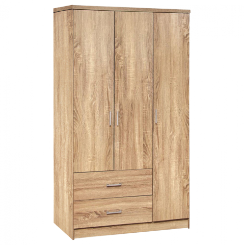 Dulapuri - Wardorbe 3 Door with 2 drawers HM340.02 Sonama 89x42,5x181