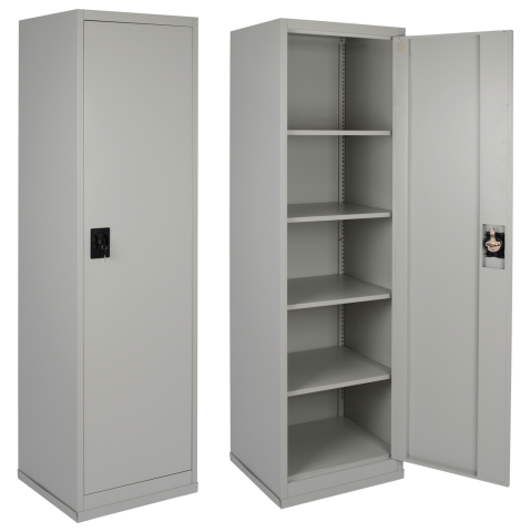 Dulapuri metalice - WARDROBE 1-DOOR METALLIC WITH LOCK OVIEDO HM5117.11 GREY 50x45x185Hcm.