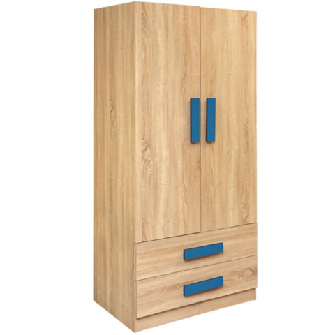 Camera copiilor - Wardrobe 2 Door Playroom Sonama-Blue HM335+HM336.01 80X50X180cm