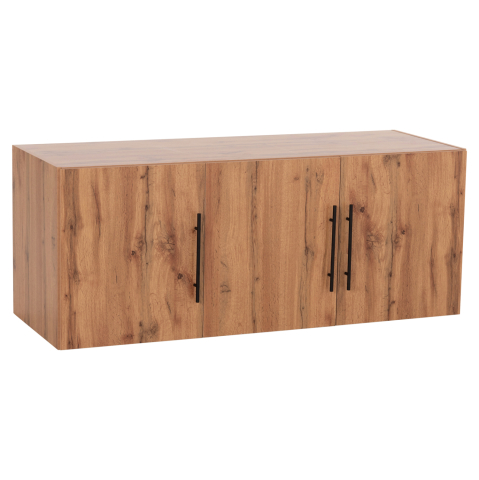 Interior - WARDROBE 3-LEAF LOFT CARYS HM747.12 MELAMINE IN NATURAL WOOD COLOR 150x55.5x60Hcm.