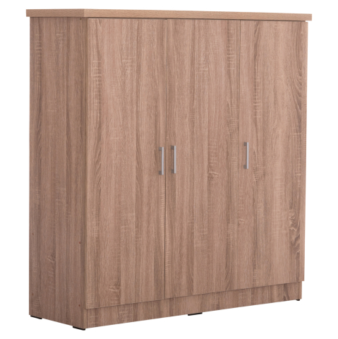Dulapuri - WARDROBE 3-LEAF WITH SHELVES FUENTO HM2482.01 MELAMINE IN SONAMA OAK 120-116x40x123.5Hcm