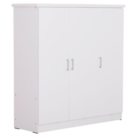 Dulapuri - WARDROBE 3-LEAF WITH SHELVES FUENTO HM2482.02 MELAMINE IN WHITE 120-116x40x123.5Hcm