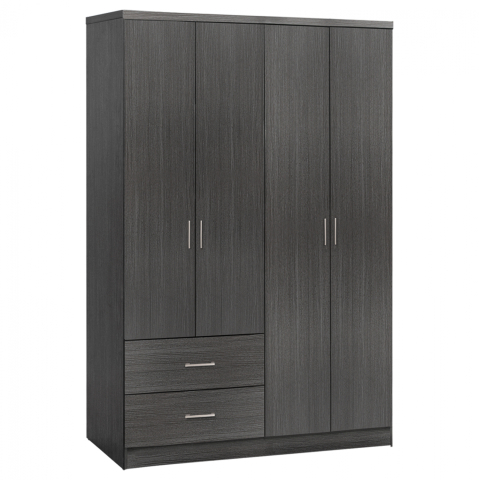 Dulapuri - Wardrobe 4 Door with 2 Drawers HM339.01 Zebrano 120x42,5x180,5