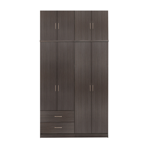 Interior - Wardrobe 4 Door with loft and 2 drawers zebrano 120x42x241