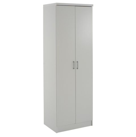 Interior - WARDROBE BAILEY HM337.05 2-LEAF 3 SHELVES MELAMINE IN WHITE 60Χ43Χ181H cm.