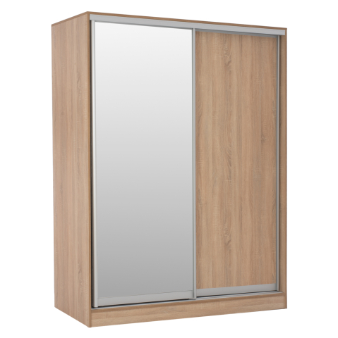Interior - WARDROBE WITH SLIDING DOORS WITH MIRROR SONAMA HM2434 160x60x210 cm.