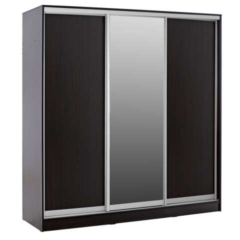 Interior - WARDROBE WITH SLIDING DOORS WITH MIRROR WENGE HM2435.02 200X60X210cm.
