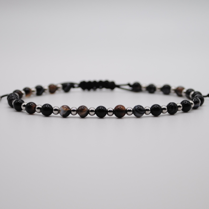 Brățară  bărbătească - Agat Noir Flow [4]