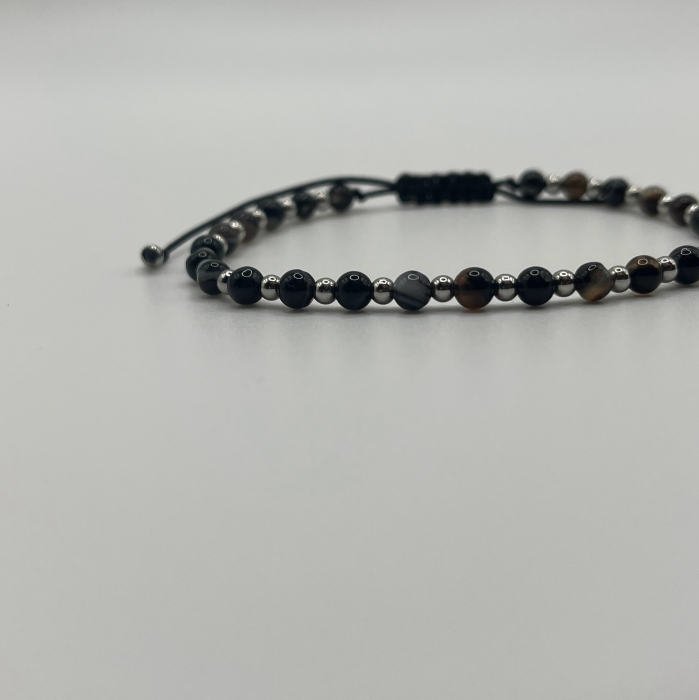 Brățară  bărbătească - Agat Noir Flow [2]