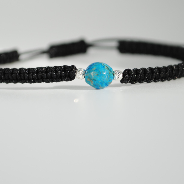 Brățară cu Calsilica 6 mm – Zodia Rac – Protecție & Echilibru Emoțional – Handmade – Argint 925 [3]