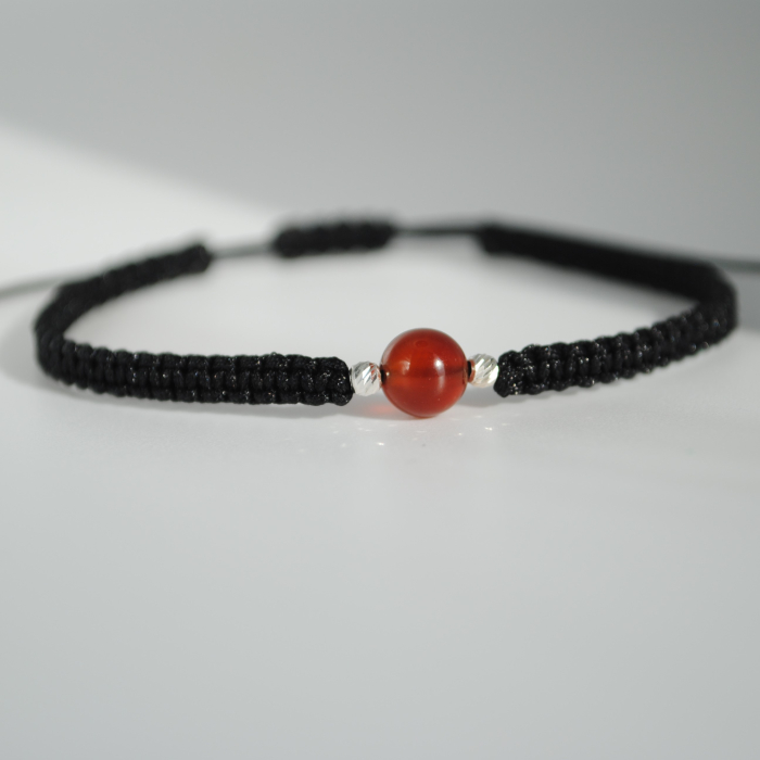 Brățară Carneol 6 mm – Zodia Berbec  Vitalitate & Curaj, Handmade, Argint 925 [3]