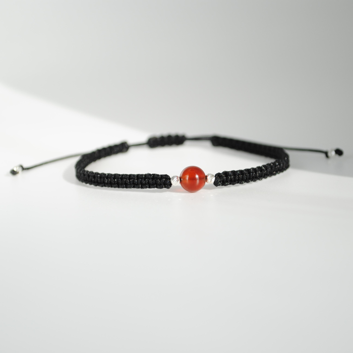 Brățară Carneol 6 mm – Zodia Berbec  Vitalitate & Curaj, Handmade, Argint 925 [4]