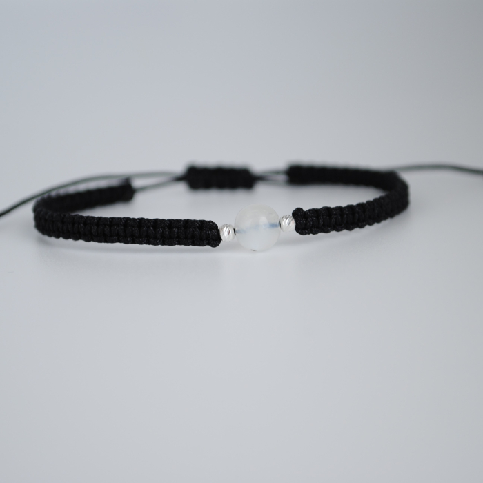 Brățară cu Piatra Lunii 6 mm – Zodia Rac – Handmade – Argint 925 [5]