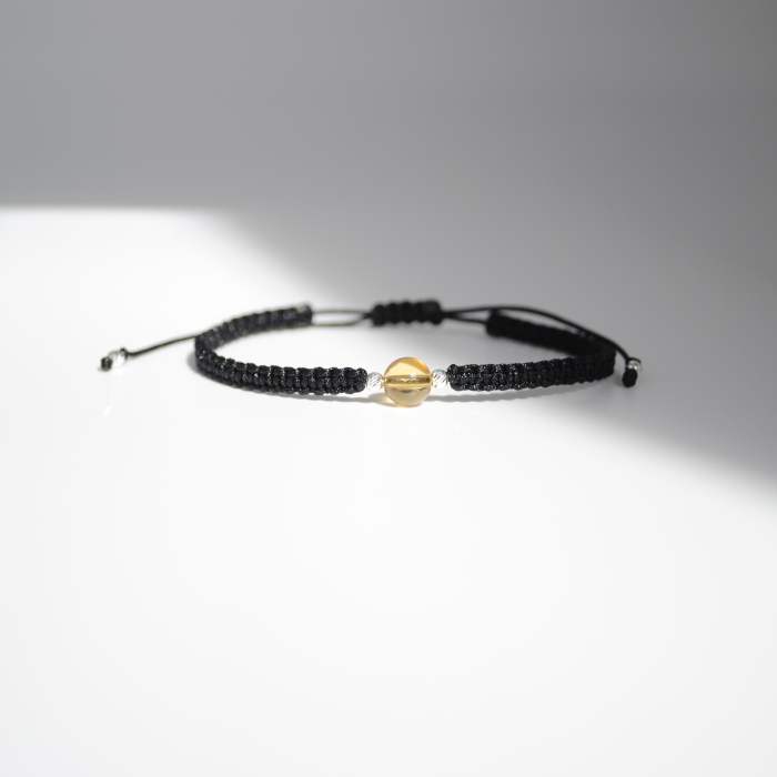 Brățară cu Citrin  – Zodia Fecioară – Șnur Reglabil & Argint 925 – Gabrieli [2]