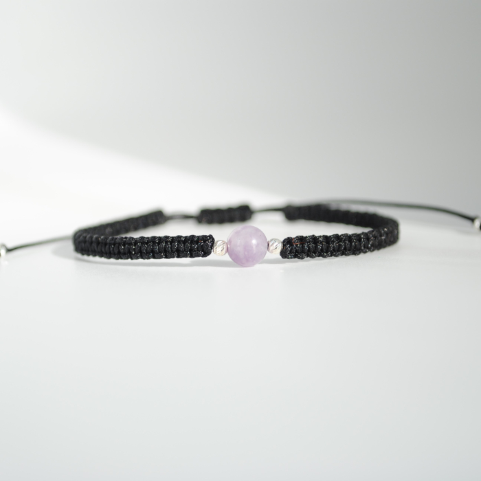 Brățară Lepidolit  6 mm – Zodia Balanță  Calm & Echilibru Emoțional, Handmade, Argint 925 [5]