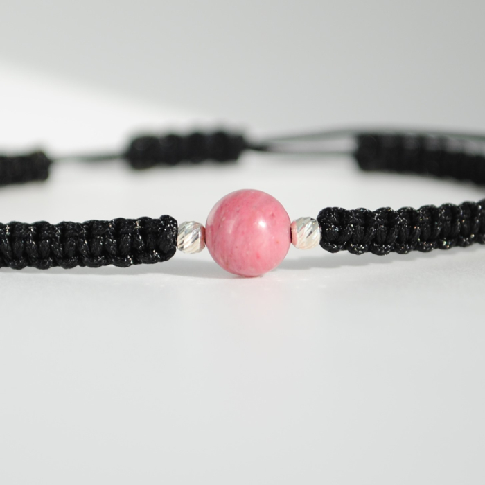 Brățară Rodonit  6 mm – Zodia Leu Vindecare Emoțională & Forță Interioară, Handmade, Argint 925 [4]