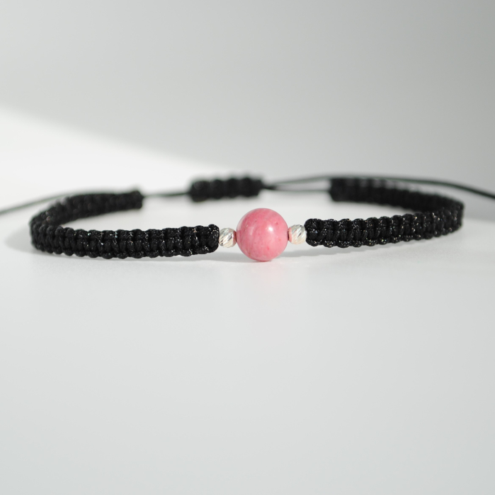 Brățară Rodonit  6 mm – Zodia Leu Vindecare Emoțională & Forță Interioară, Handmade, Argint 925 [3]