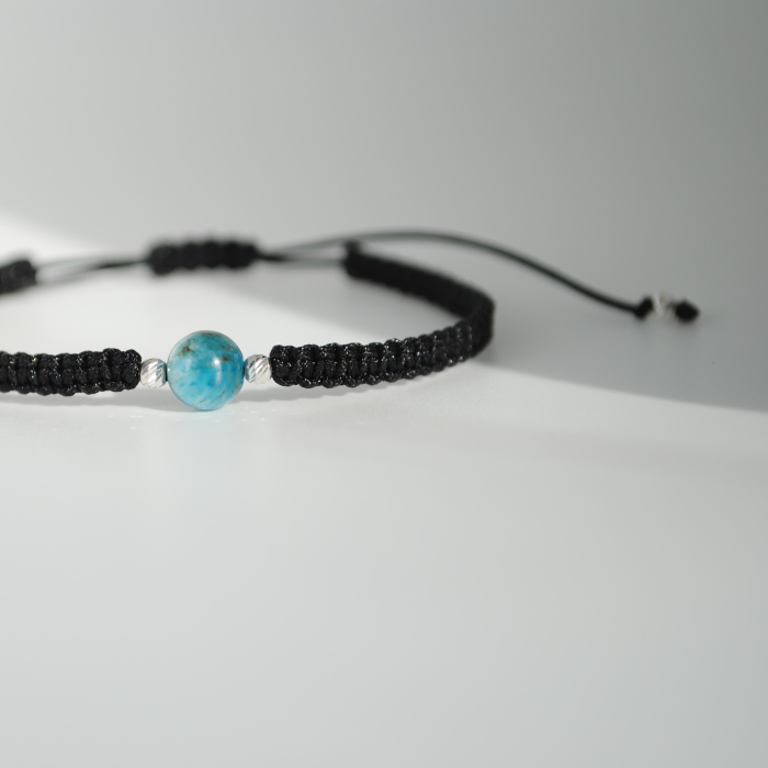 Brățară Zodia Pești cu Apatit  6 mm – Intuiție, Calm și Echilibru Emoțional [4]