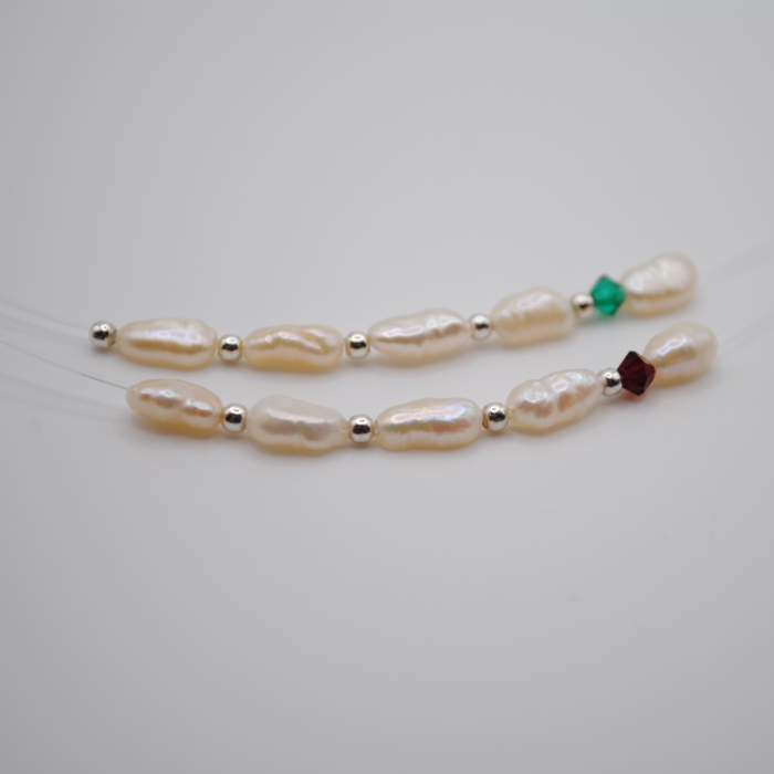 Colier Pearl Color Drop-Green, handmade cu perle de cultura [4]