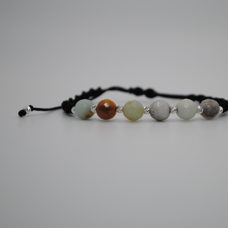 Bratari - Brățară  Amazonite Breeze Twist - Argint925