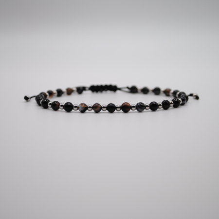 Bratari barbati - Brățară  bărbătească - Agat Noir Flow