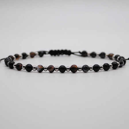 Brățară  bărbătească - Agat Noir Flow [3]