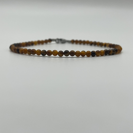 Brățară Bărbătească Tiger Pulse – Ochi de Tigru 3 mm & Închizătoare Inox [3]