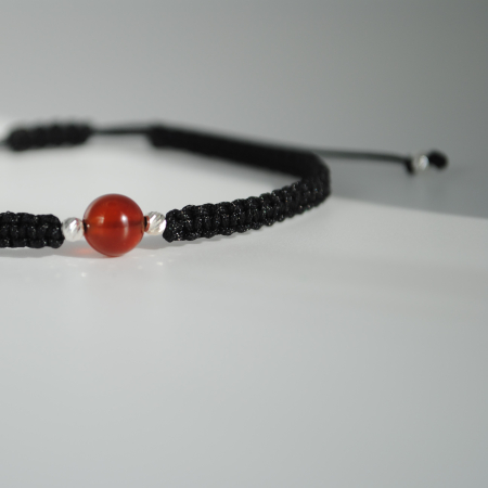 Brățară Carneol 6 mm – Zodia Berbec  Vitalitate & Curaj, Handmade, Argint 925 [4]